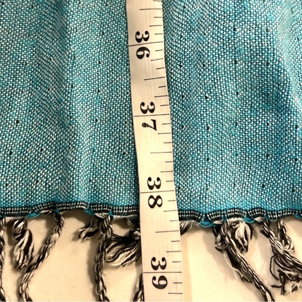 Gorgeous Embroidered Soft Rayon Scarf, Incredible Colors, Stretch, EUC, OS